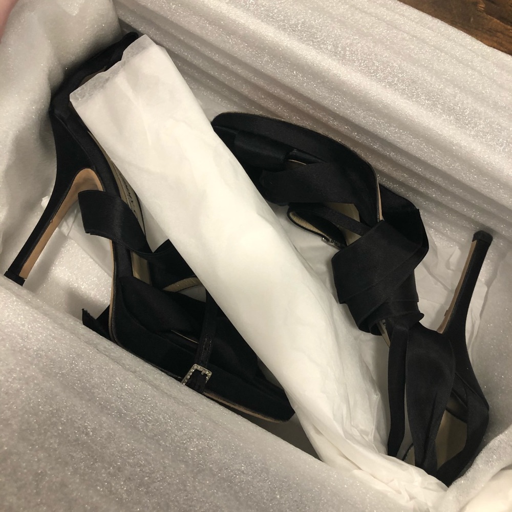 Jimmy Choo Macy Satin Heels - Picture 7 of 7